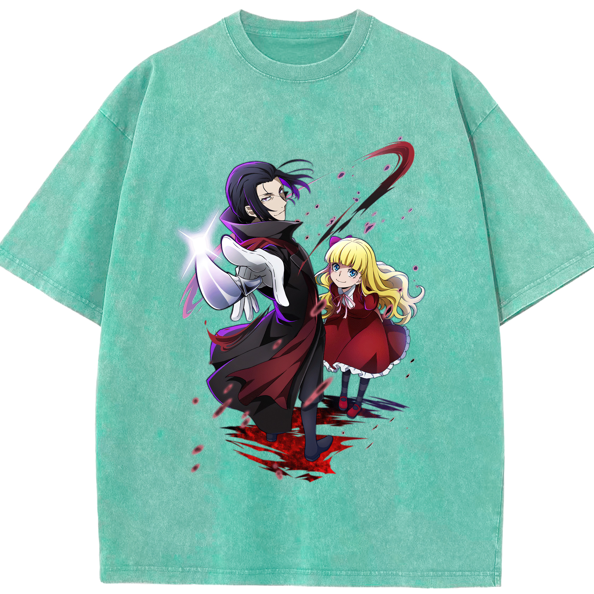 （画像用） 文豪ストレイドッグス Bungo Stray Dogs 綿100% ヴィンテージ風 半袖Tシャツ（フロントプリント）